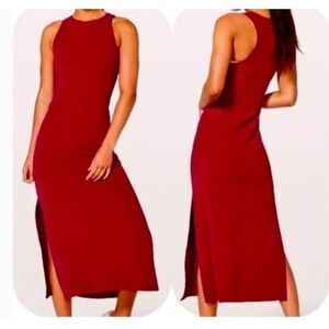 lululemon athletica Red all aligned midi dress